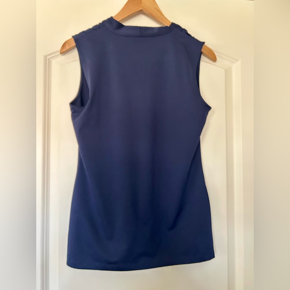 ANTONIO MELANI Deep Blue V-Neck Tank Top- Sz XS - Picture 3 of 5